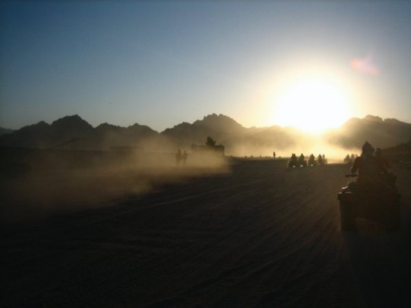 Egyptians love to ride four wheelers into the desert, especially at dusk and into the night – it's really fun and it's something you can do in any part of Egypt – on the North Coast, in Sinai, anywhere! Photo: Malaka Gharib